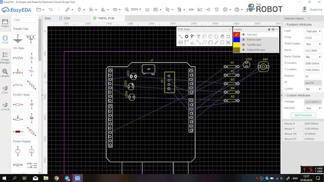 Создание arduino uno шилда в EASYEDA смотреть онлайн