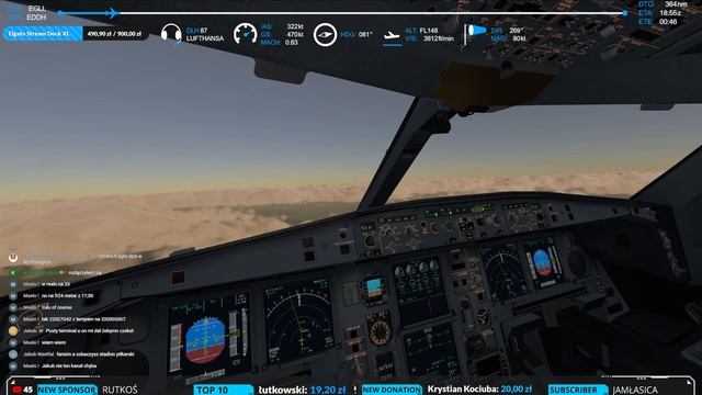 STORM EUNICE - AIRBUS A346 -- London Heathrow (EGLL) - Hamburg (EDDH) - VATSIM ✈ X- Plane 11 смотреть онлайн