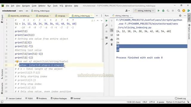 Slicing And Indexing in Python | len | SubString | SubList | SubTuple | Python in Tamil смотреть онлайн