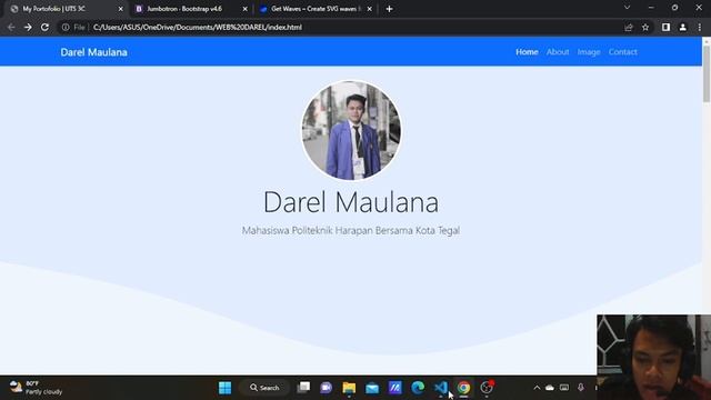 Project UTS- Cara membuat Portofolio Menggunakan Visual Studio Code dan Bootstrap v.5 смотреть онлайн