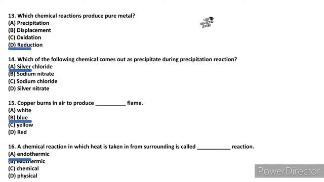 Chemical reactions MCQs | Past papers MCQs | Chapter 6 oxford science 8th class| #chemicalreaction смотреть онлайн