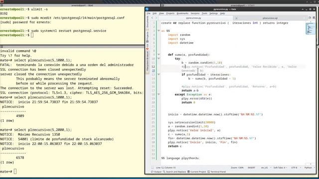 PostgreSQL Pl Python 03 Cálculo Recursivo en Pl Pgsql y Pl Python смотреть онлайн