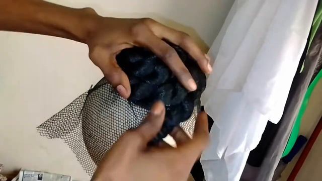 DIY Natural Bun Hairstyle Wig - Easy Twisted Bun Wig смотреть онлайн