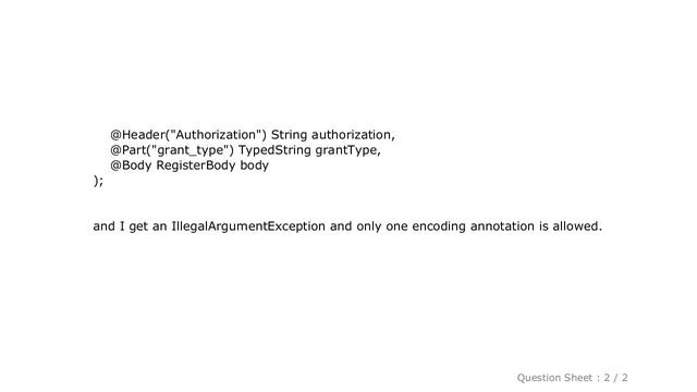 Android : Retrofit - @Body parameters cannot be used with form or multi-part encoding смотреть онлайн