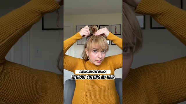 BANGS without cutting your hair! #hairhacks #hairtips #hairtutorial #hairupdo смотреть онлайн
