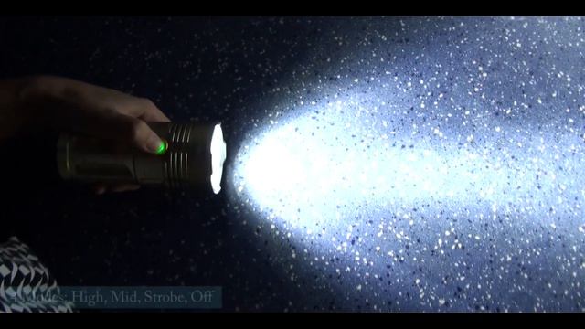 Strong Power Skyray CREE T6 LED Flashlight with 6400 Lumen, 4 x 18650 Batteries Review смотреть онлайн