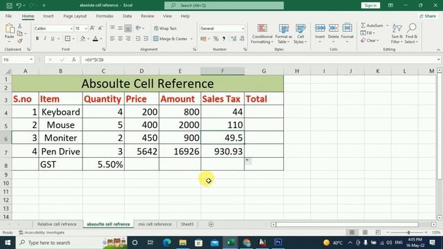 How to Cell Reference in excel 2021|Using cell reference- relative, absolute or mixedcell reference смотреть онлайн