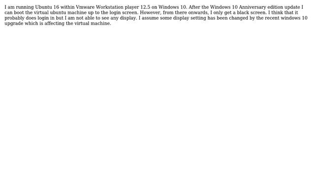 Vmware Ubuntu 16 black screen смотреть онлайн