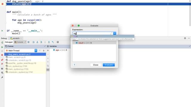 How to evaluate expressions during debugging in PyCharm смотреть онлайн