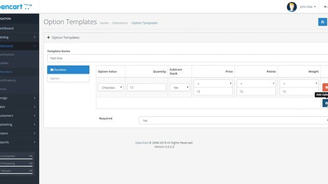 Opencart Option Templates Extension смотреть онлайн