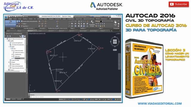 AutoCAD Civil 2016 Curso Completo | Tutorial Topografía | Lección 3 смотреть онлайн