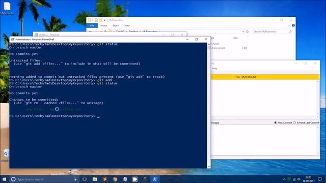 Create Git Repository on Local System in Windows10 смотреть онлайн