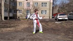 Taekwondo WTF. 5 пхумсэ, 2021. (Тхэгук О Чан, съемка со спины)