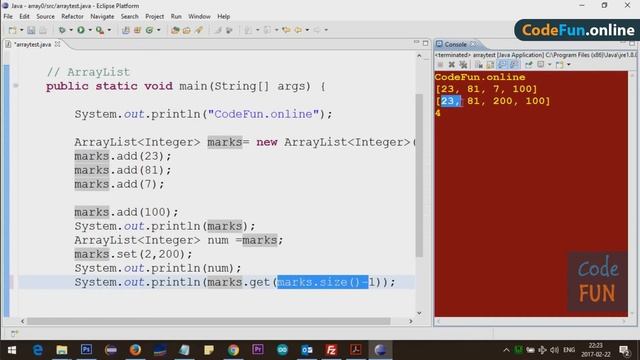 Introduction to Java ArrayList with example смотреть онлайн