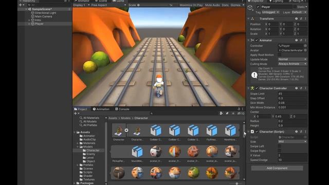 Making SUBWAY SURFERS Game in Unity3D Part 1(tutorial) смотреть онлайн