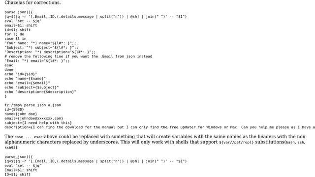 Strip newline characters and quotes from JSON array and set specific strings as variables via bash смотреть онлайн