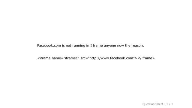 HTML : why facebook is not working in Iframe смотреть онлайн