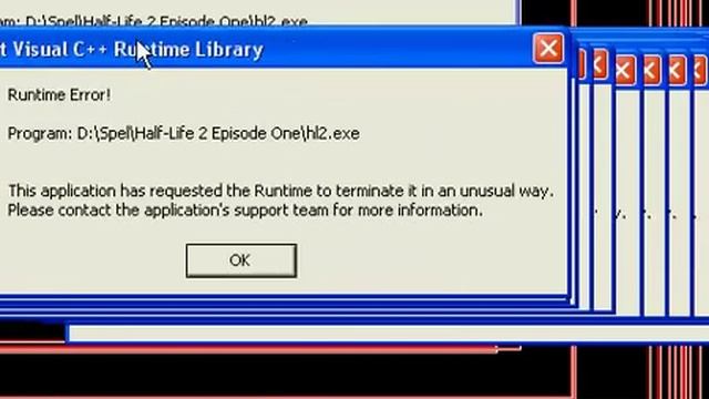 half life 2 C++ runtime error смотреть онлайн
