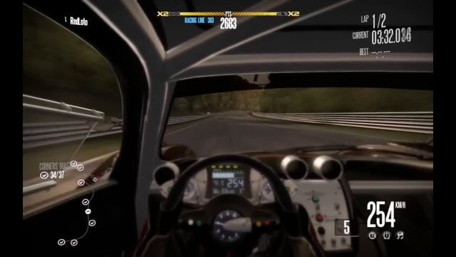 NFS: Shift - Zonda R Nurburgring Nordschleife смотреть онлайн