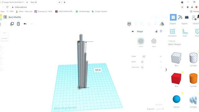 How to make Burj Khalifa 3D design by Tinkercad смотреть онлайн
