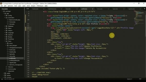 Part 3 || User Login System in CodeIgniter 4 || User Login and Logout