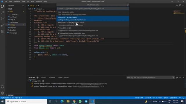 Cannot Import Django in Vs Code Solved | vscode python import could not be resolved| 100% working смотреть онлайн