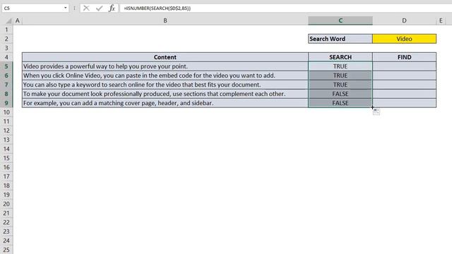 How to search for a string or check if cell contains a specific text смотреть онлайн