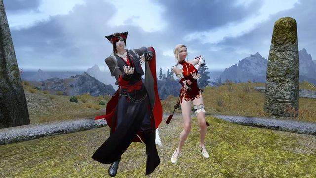 Ƹ̴Ӂ̴Ʒ Skyrim dance Azel and Dova Ƹ̴Ӂ̴Ʒ смотреть онлайн