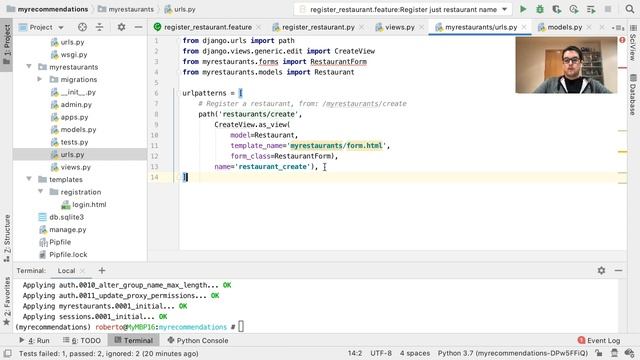 8. Django Web Project Tutorial - Register Restaurant Step смотреть онлайн