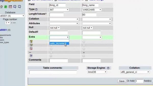 Auto Increment with MySQL in PHPMyAdmin