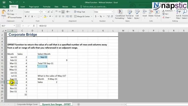 Advanced Microsoft Excel - OFFSET Function Dynamic смотреть онлайн