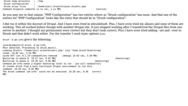 Drupal: Drush not connecting to site's settings.php смотреть онлайн