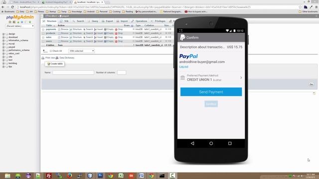 Android Integrating PayPal using PHP, MySQL (Demo) смотреть онлайн