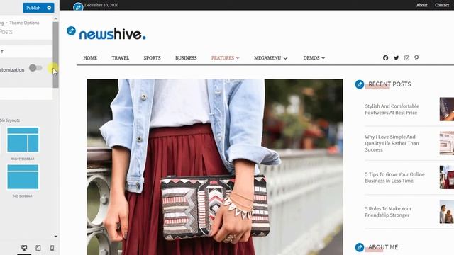 Newshive Page builder, lightweight Magazine/ News WordPress Theme - Blog Setting смотреть онлайн