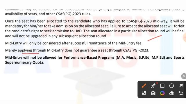 DU Pg Mid Entry Registration Starts 2023 | Du pg Admission CSAS update 2023 смотреть онлайн