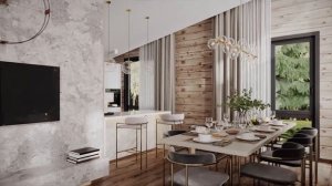Дом Акварель | 3D Анимация Интерьера