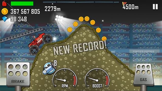 Hill Climb Racing 1 - Big Finger (BIG WHEELS) on ARENA Walkthrough Gameplay смотреть онлайн