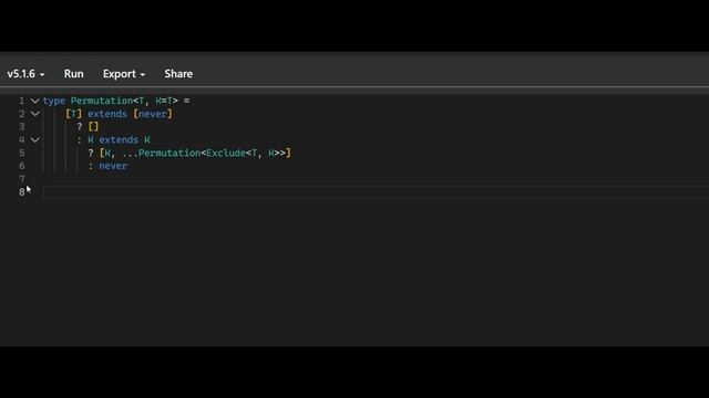 Permutation Type in TypeScript смотреть онлайн
