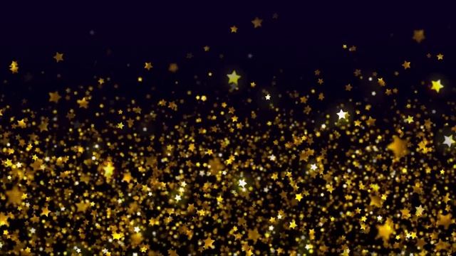 Shimmering Gold Stars - Free Stock Video Background Loop