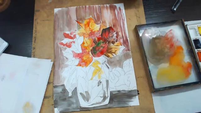 Как нарисовать осенние листья.How to draw autumn leaves смотреть онлайн