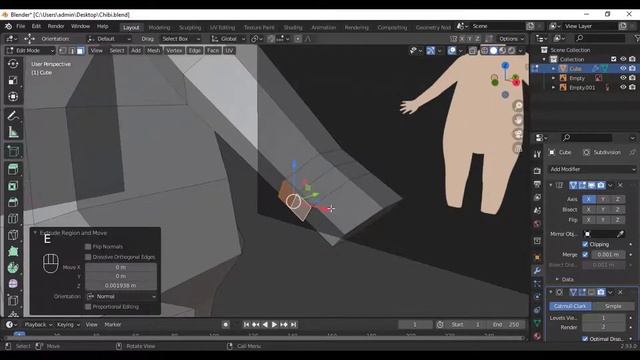 【Blender 2.93 Tutorial 】How to anime chibi base | Modeling chibi base | Gjnko смотреть онлайн