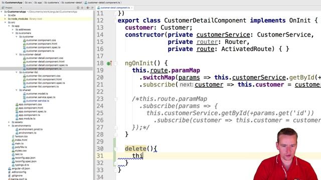 Building a Angular4+ Web App | S4P70 | Delete Customer from Details page смотреть онлайн