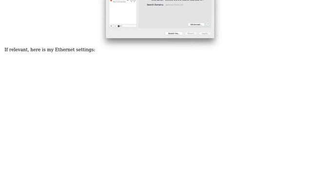 Apple: Is Ethernet Sharing Over WiFi From A Mac Supposed To Hand Out 192.168.2.1 As The DNS Server?