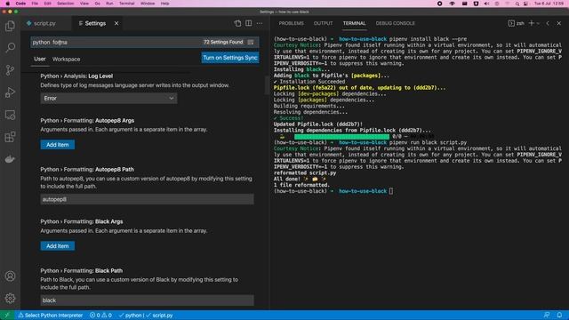 Format Your Ugly Python with Black (CLI and VSCode Tutorial) смотреть онлайн