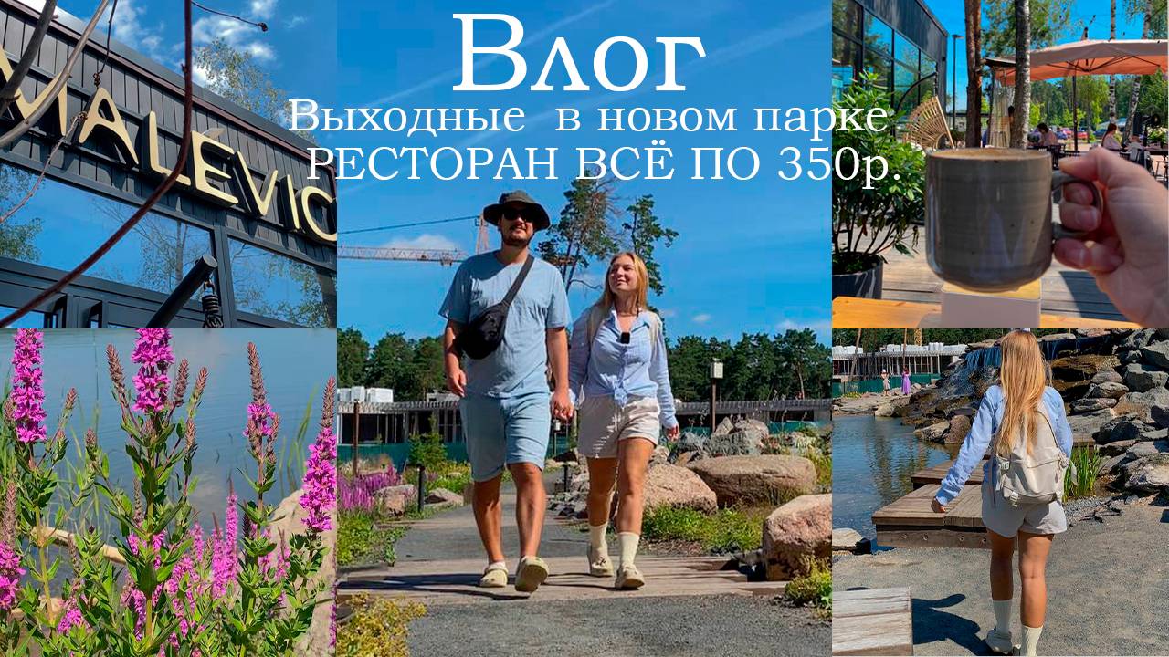 Первый влог: Отдых в Москве в Парке Малевича. Ресторан 350₽ за всё! смотреть онлайн