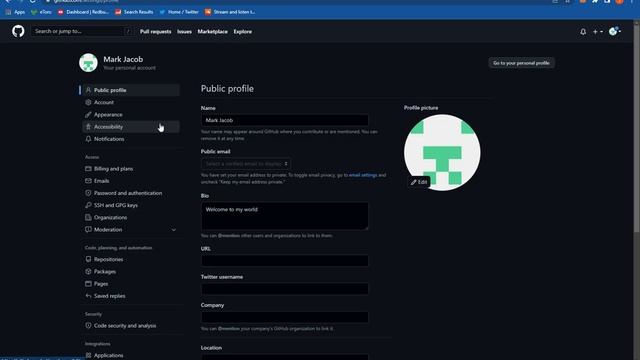 How To Add Your Twitter Username Account To Your Profile on Github смотреть онлайн