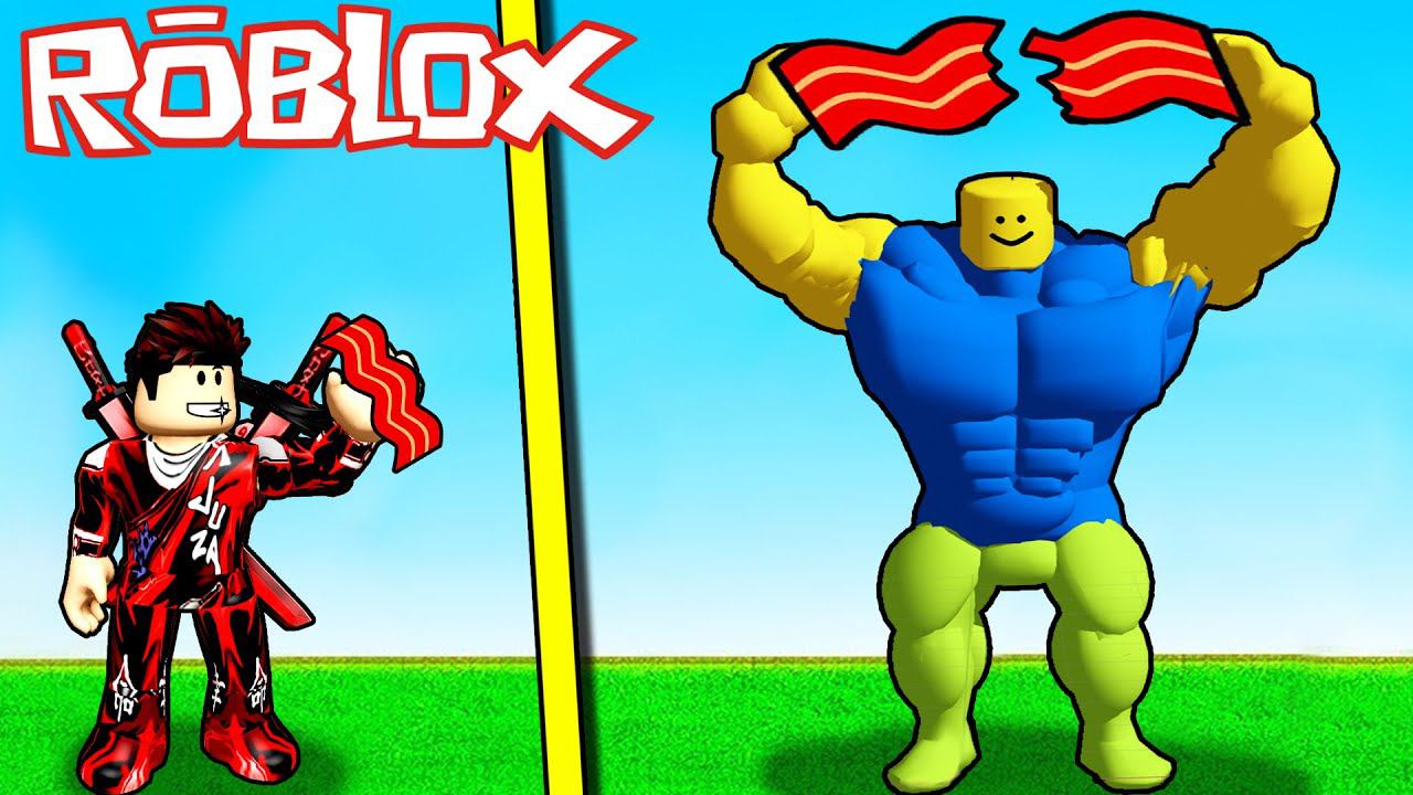 Самый сильный Человек - Бекон в симуляторе бекона Роблокс !