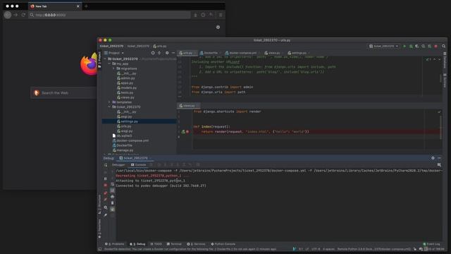Django debugging with docker-compose in PyCharm смотреть онлайн