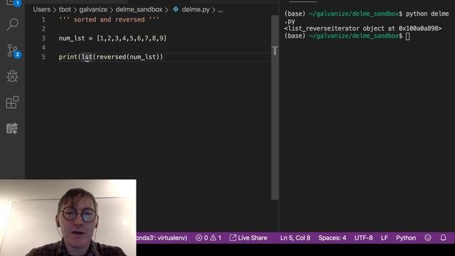 List Functions and Methods - reversed() смотреть онлайн