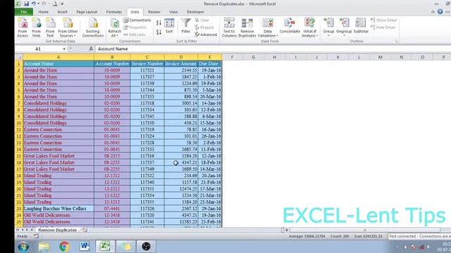 Remove duplicate lines from a sheet in Excel смотреть онлайн